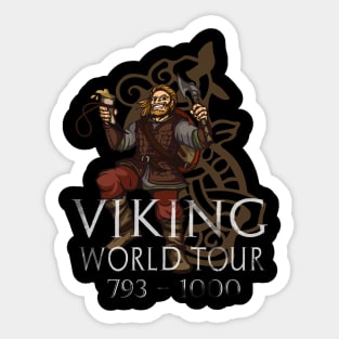 Viking World Tour Featuring A Norse Warrior Sticker